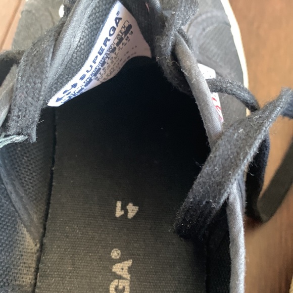 Superga 41 9.5US Cotu Classic Black and Cream Rubber Sole Sneaker Casual… - Picture 8 of 10